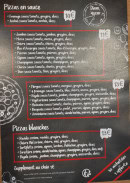 Menu Lily Pizza - La carte des pizzas