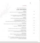 Menu La Pause - Entrées
