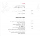 Menu La Pause - Pasta, risotto, poissons