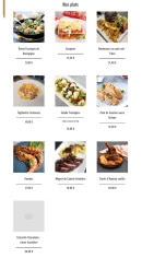 Carte et menu de Brasserie le QG à Savigneux — Les plats