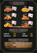 Menu Dorian Kebab - Finger food, boissons et desserts