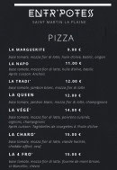Menu Entr'Potes - Les pizzas