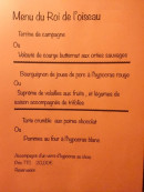 Carte et menu de Brasserie la trifolle à Le Puy en Velay — Un exemple de menu