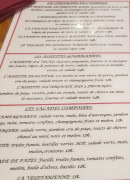 Carte et menu de L'Auberge des Tables à Le Puy en Velay — Les spécialités de l'auberge, assiettes gourmandes et salades personnalisées