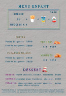 Menu Le Palace Pizzeria - Menu enfant