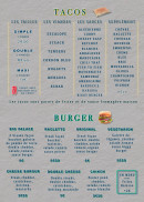 Menu Le Palace Pizzeria - Les tacos et burgers