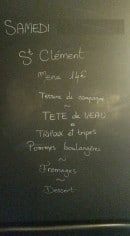 Menu Le Midi - Exemple de menu