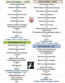 Carte et menu de Auberge de la Sapinière à Saint Victor Malescours — Les menus