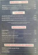 Menu L'ecole - Les salades, nouveautés et pour les petits ou grands, ...