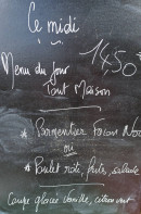 Carte et menu de L'Estaminet de la fontaine à Le Chambon sur Lignon — Exemple de menu
