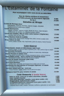 Carte et menu de L'Estaminet de la fontaine à Le Chambon sur Lignon — La carte