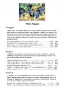 Menu La Bougnate - Les vins rouges de Bourgogne, Bordelais,...