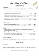 Menu La Bougnate - Les vins d’ailleurs