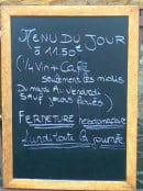 Menu la Vieille Ferme - Menu du jour