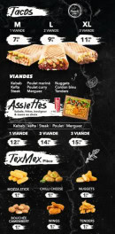 Menu 31 street food - Les tacos, tex mex et assiettes