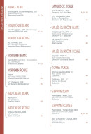 Menu Café des Expos - Les vins suite