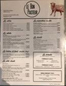 Menu Café le bon pasteur - Les menus