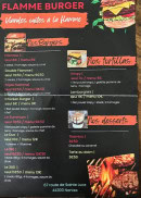 Menu Flamme Burger - Les burgers , tortillas et desserts