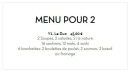 Menu Kyoto - Les menu pour 2