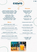 Menu Label Escale - Les softs, boissons, ...