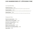 Menu Le P'tit Libanais - Les sandwichs et épicerie fine