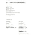 Menu Le P'tit Libanais - Les desserts et boissons