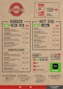 Menu Roadside - Les burgers et hot dog,...