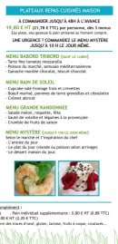 Menu Un Coin de Prairie - Les plateaux repas