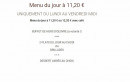 Carte et menu de Les Pêcheurs à La Chevroliere — Menu du jour