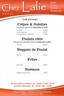 Carte et menu de Chez Lalie à Grandchamps des Fontaines — Les crêpes, galettes, poulets rôtis...