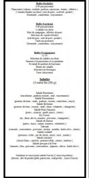 Menu Le Marmiton - buffets salades