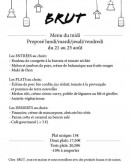 Menu Brut - Un exemple de menu du jour