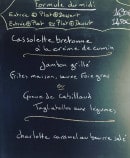 Menu Le Vème Quartier - Exemple de menu