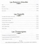 Menu Restaurant le Château Pornic - les boissons et digéstifs,..