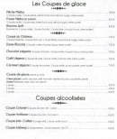 Menu Restaurant le Château Pornic - les coupes glaces,...