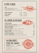 Carte et menu de Le Butcher à Saint Sebastien sur Loire — petit creux, mettre en bouche, brasio