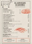 Carte et menu de Le Butcher à Saint Sebastien sur Loire — viandes, garnitures, sauces