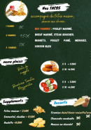 Menu l andalouss - Les tacos, menus et desserts,...