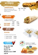 Menu l andalouss - Les sandwichs, box et boissons,...