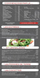 Menu L'Atelier - Commencer, entrées, salades,...