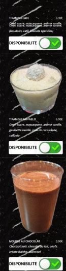 Menu Le Grill du Gesvres - Les desserts (suite)