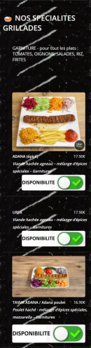 Menu Le Grill du Gesvres - Les spécialités grillades