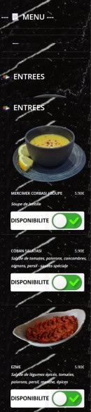 Menu Le Grill du Gesvres - Les entrées