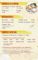Carte et menu de Le Nhu-Y à Saint Brevin les Pins — Spécialités, accompagnements,...