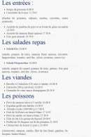 Carte et menu de Le Rio à Saint Brevin les Pins — Entrées, poissons, viandes,...