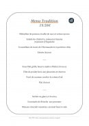 Menu Le Haras - Menu tradition