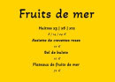 Carte et menu de Papy Mougeot à Pornichet — Fruits de mer