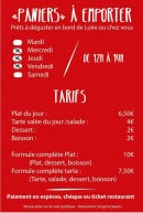 Menu Au Panier Perché - Les formules