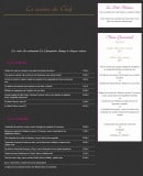 Menu La Guinguette - Les entrées, viandes, menu gourmand,...