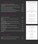 Menu La Guinguette - Les poissons du marché, délices sucrés du pâtissier, coin bistrot,...